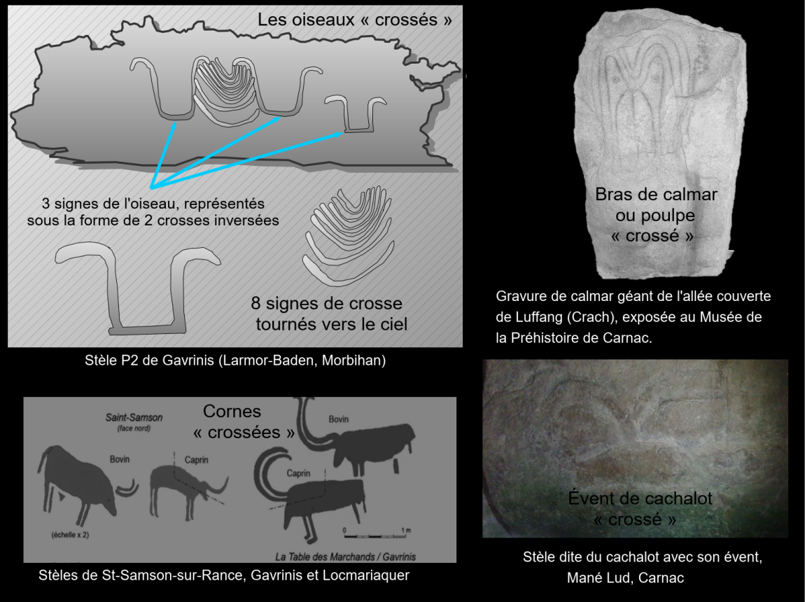 Signes  crossés d'après des relevés de Serge Cassen et son équipe